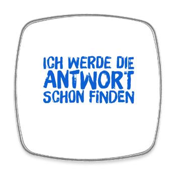 ich finde die Antwort - Viereckiger Kühlschrankmagnet - Weiß - Vorne