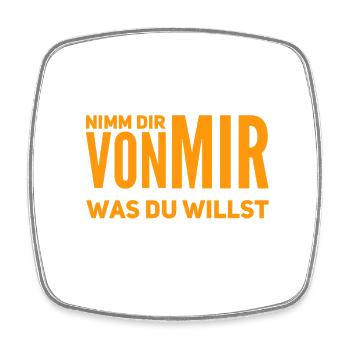 teilen geht immer - Viereckiger Kühlschrankmagnet - Weiß - Vorne