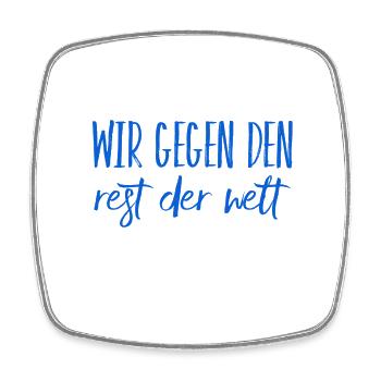Teamwork - Viereckiger Kühlschrankmagnet - Weiß - Vorne