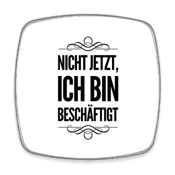 ich habe zu tun - Viereckiger Kühlschrankmagnet - Weiß - Vorne