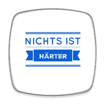 nichts ist härter - Viereckiger Kühlschrankmagnet - Weiß - Vorne