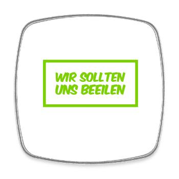 ich beeile mich - Viereckiger Kühlschrankmagnet - Weiß - Vorne