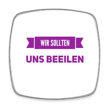 ich mache schnell - Viereckiger Kühlschrankmagnet - Weiß - Vorne