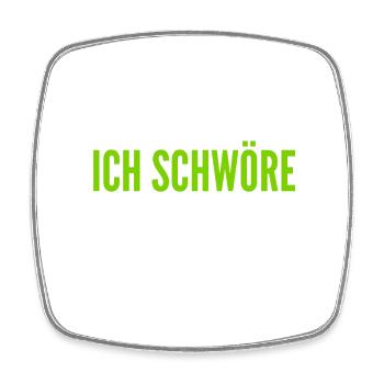 schwören - Viereckiger Kühlschrankmagnet - Weiß - Vorne