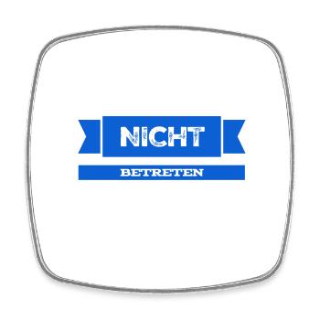 draußen bleiben - Viereckiger Kühlschrankmagnet - Weiß - Vorne