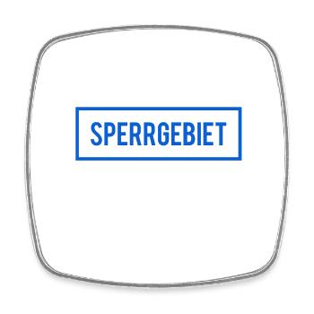 kein Zugang - Viereckiger Kühlschrankmagnet - Weiß - Vorne