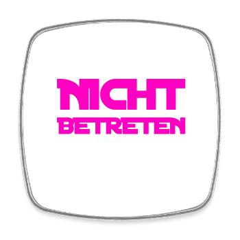 der Zutritt ist nicht gestattet - Viereckiger Kühlschrankmagnet - Weiß - Vorne
