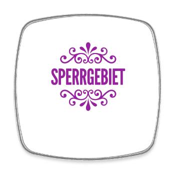 Sperrgebiet - Viereckiger Kühlschrankmagnet - Weiß - Vorne