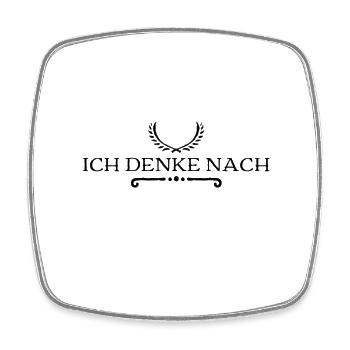 Denken geht immer - Viereckiger Kühlschrankmagnet - Weiß - Vorne