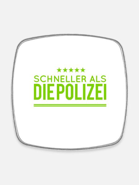die Polizei abhängen - Viereckiger Kühlschrankmagnet - Weiß