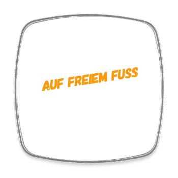 auf der Flucht - Viereckiger Kühlschrankmagnet - Weiß - Vorne