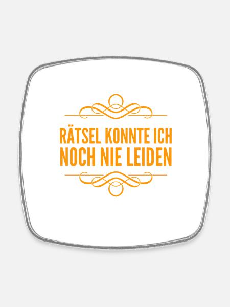 ich mag keine Rätsel - Viereckiger Kühlschrankmagnet - Weiß
