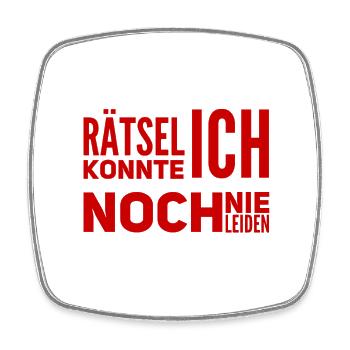Rätsel sind nicht mein Ding - Viereckiger Kühlschrankmagnet - Weiß - Vorne