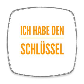 Schlüsselkind - Viereckiger Kühlschrankmagnet - Weiß - Vorne