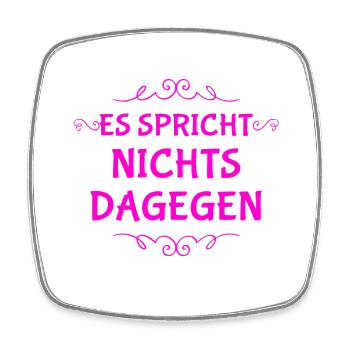 geht klar - Viereckiger Kühlschrankmagnet - Weiß - Vorne