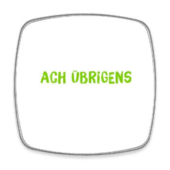übrigens - Viereckiger Kühlschrankmagnet - Weiß - Vorne