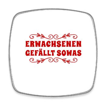 Erwachsenen gefällt sowas - Viereckiger Kühlschrankmagnet - Weiß - Vorne