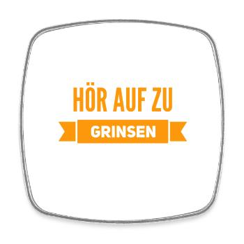 lass das lachen - Viereckiger Kühlschrankmagnet - Weiß - Vorne