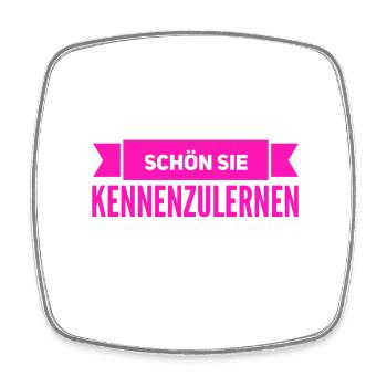 schön sie kennenzulernen - Viereckiger Kühlschrankmagnet - Weiß - Vorne