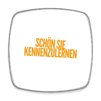 schön sie zu treffen - Viereckiger Kühlschrankmagnet - Weiß - Vorne