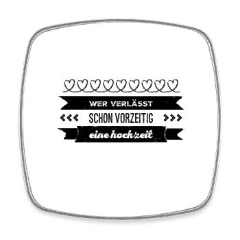 eine Hochzeit verlassen - Viereckiger Kühlschrankmagnet - Weiß - Vorne