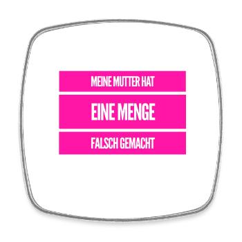 Fehler einer Mutter - Viereckiger Kühlschrankmagnet - Weiß - Vorne