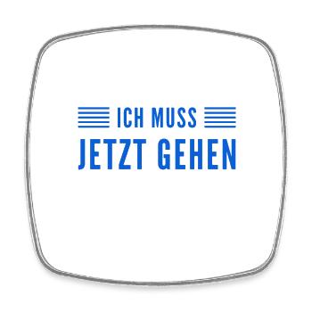 Zeit zu gehen - Viereckiger Kühlschrankmagnet - Weiß - Vorne