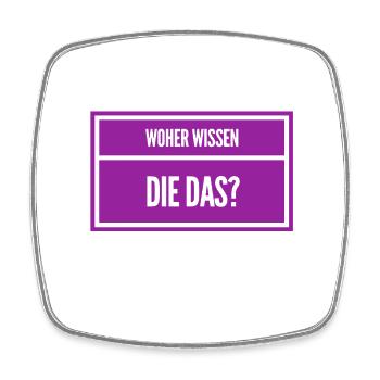 wir werden belauscht - Viereckiger Kühlschrankmagnet - Weiß - Vorne