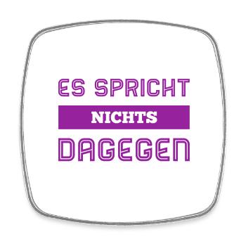 Von mir aus - Viereckiger Kühlschrankmagnet - Weiß - Vorne