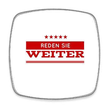 was sie sagen ist interessant - Viereckiger Kühlschrankmagnet - Weiß - Vorne