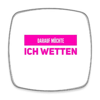 wetten geht immer - Viereckiger Kühlschrankmagnet - Weiß - Vorne