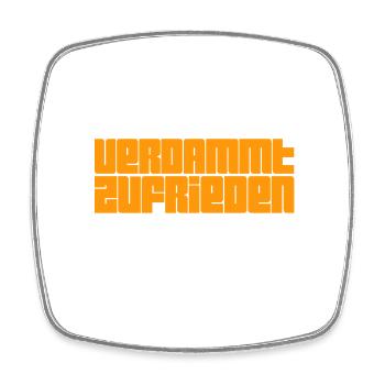 Zufriedenheit - Viereckiger Kühlschrankmagnet - Weiß - Vorne