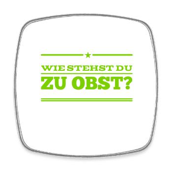 magst Du Obst - Viereckiger Kühlschrankmagnet - Weiß - Vorne