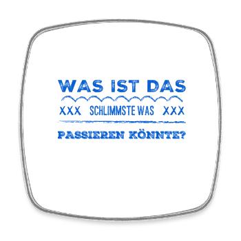 bleib optimistisch - Viereckiger Kühlschrankmagnet - Weiß - Vorne
