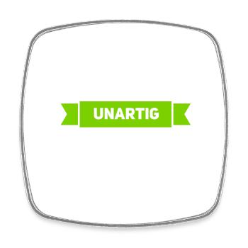 ich bin gern frech - Viereckiger Kühlschrankmagnet - Weiß - Vorne