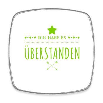 endlich vorbei - Viereckiger Kühlschrankmagnet - Weiß - Vorne