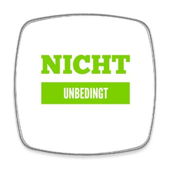 nicht zwangsläufig - Viereckiger Kühlschrankmagnet - Weiß - Vorne