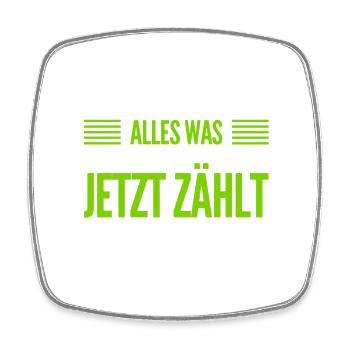 das zählt für mich - Viereckiger Kühlschrankmagnet - Weiß - Vorne