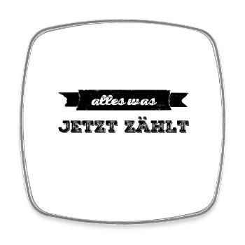 nur das zählt - Viereckiger Kühlschrankmagnet - Weiß - Vorne