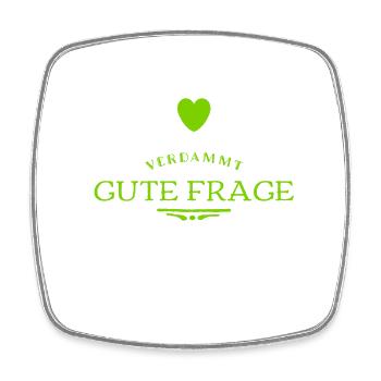 das ist eine verdammt gute Frage - Viereckiger Kühlschrankmagnet - Weiß - Vorne