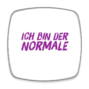 einfach normal - Viereckiger Kühlschrankmagnet - Weiß - Vorne