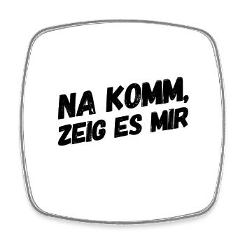 lass sehen - Viereckiger Kühlschrankmagnet - Weiß - Vorne