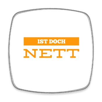 ich bin begeistert - Viereckiger Kühlschrankmagnet - Weiß - Vorne
