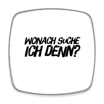 wonach suche ich? - Viereckiger Kühlschrankmagnet - Weiß - Vorne