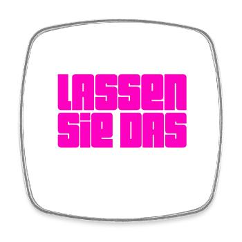 lassen sie das - Viereckiger Kühlschrankmagnet - Weiß - Vorne