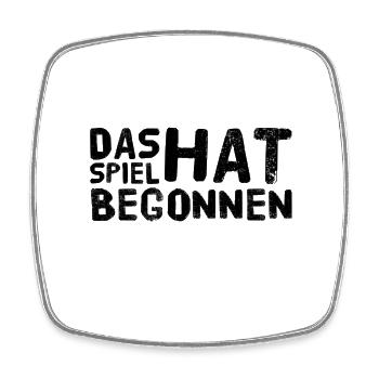 es ist losgegangen - Viereckiger Kühlschrankmagnet - Weiß - Vorne