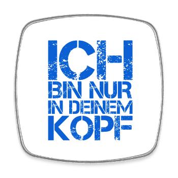 Kopfkino - Viereckiger Kühlschrankmagnet - Weiß - Vorne