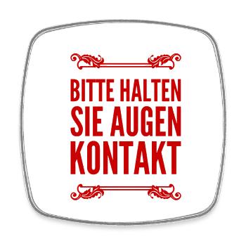 halten sie Augenkontakt - Viereckiger Kühlschrankmagnet - Weiß - Vorne
