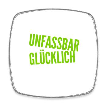 ich bin im Glück - Viereckiger Kühlschrankmagnet - Weiß - Vorne