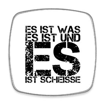 ich bin schlecht gelaunt - Viereckiger Kühlschrankmagnet - Weiß - Vorne